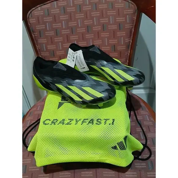 New Men's 6.5 Wonen's 8 Adidas X Crazyfast.1 LL FG Laceless Soccer Cleats IG0765